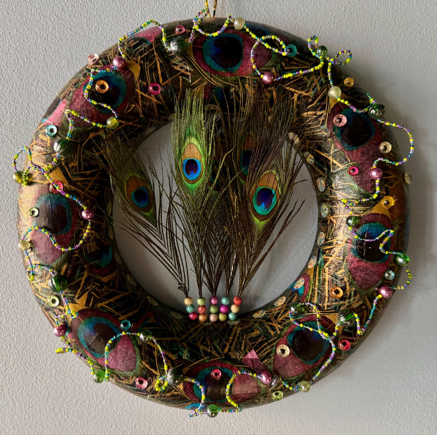 Plumage Nocturne Wreath by Eclectic Tree