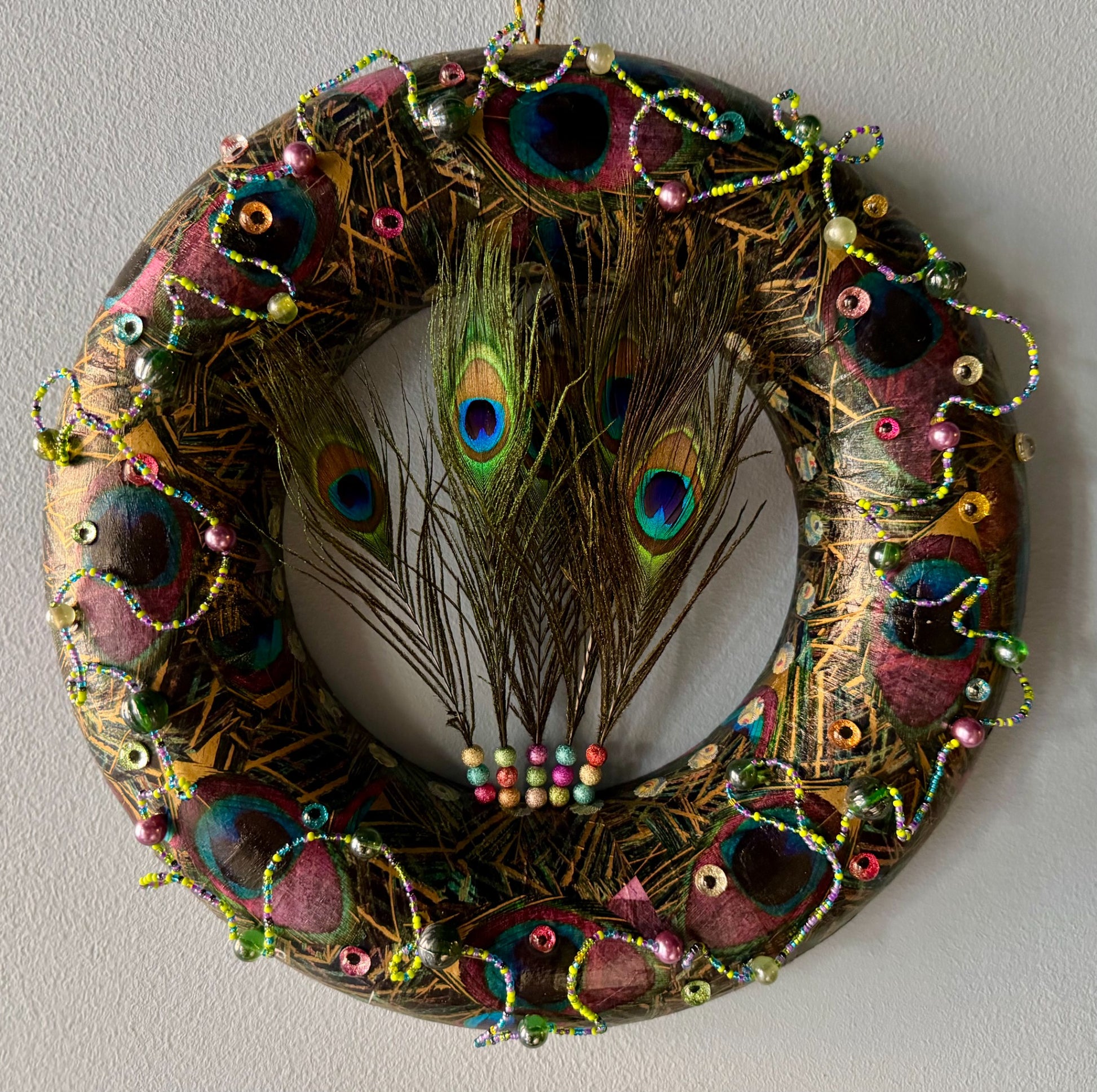 Plumage Nocturne Wreath by Eclectic Tree