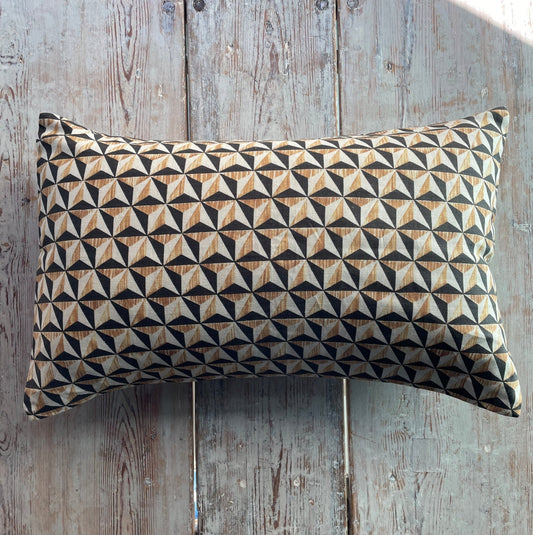 Pointes de Diamant Cushion | Antoinette Poisson Linen Cushion – Domino Paper Design - Bon Ton goods