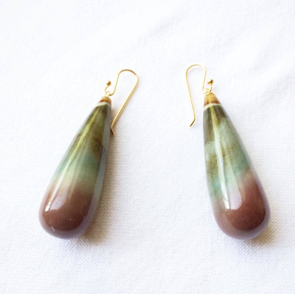 Polychrome Jasper Earrings - Bon Ton goods