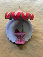 Poolside Palm Royale Brunch Pink Ornament – Retro Tin Christmas Décor - Bon Ton goods