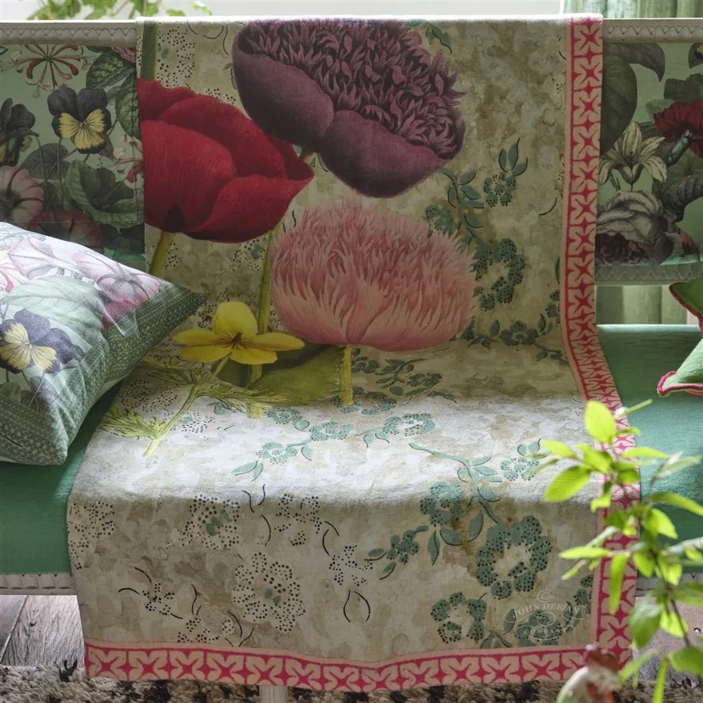 Poppy Study Violet Throw | John Derian - Bon Ton goods
