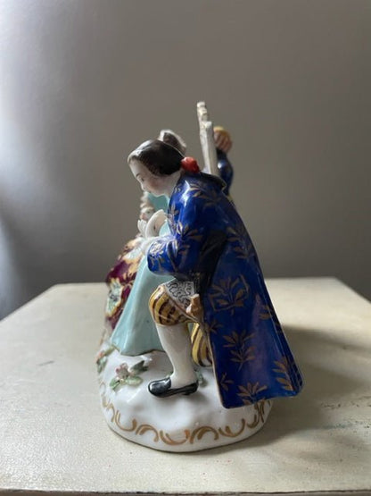 Porcelain Figural Group “The Handkiss” in the Manner of Meissen - Bon Ton goods