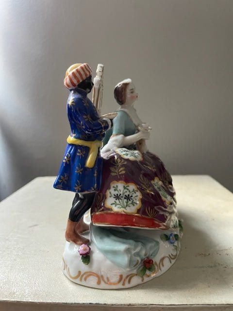 Porcelain Figural Group “The Handkiss” in the Manner of Meissen - Bon Ton goods