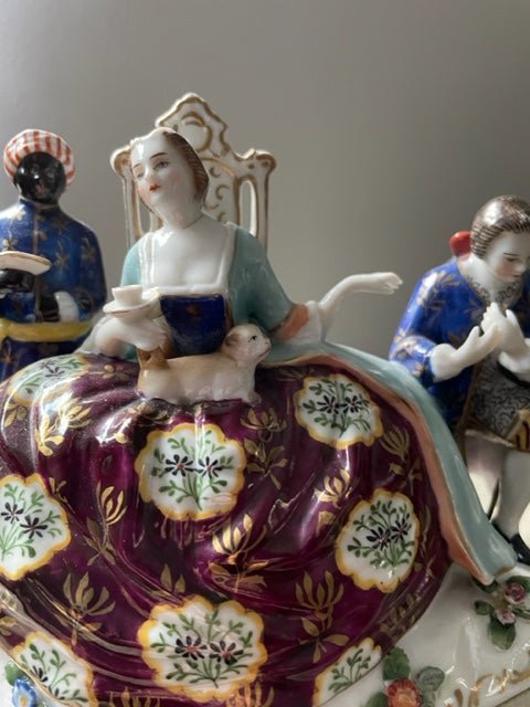 Porcelain Figural Group “The Handkiss” in the Manner of Meissen - Bon Ton goods