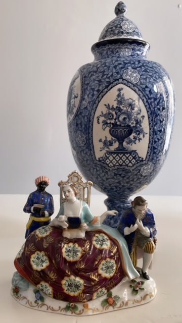 Porcelain Figural Group “The Handkiss” in the Manner of Meissen - Bon Ton goods