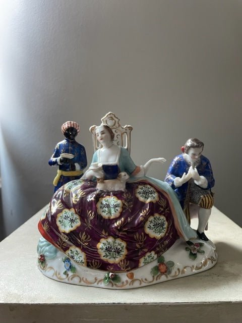 Porcelain Figural Group “The Handkiss” in the Manner of Meissen - Bon Ton goods