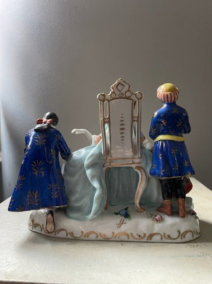 Porcelain Figural Group “The Handkiss” in the Manner of Meissen - Bon Ton goods