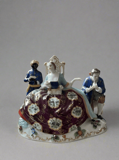 Porcelain Figural Group “The Handkiss” in the Manner of Meissen - Bon Ton goods