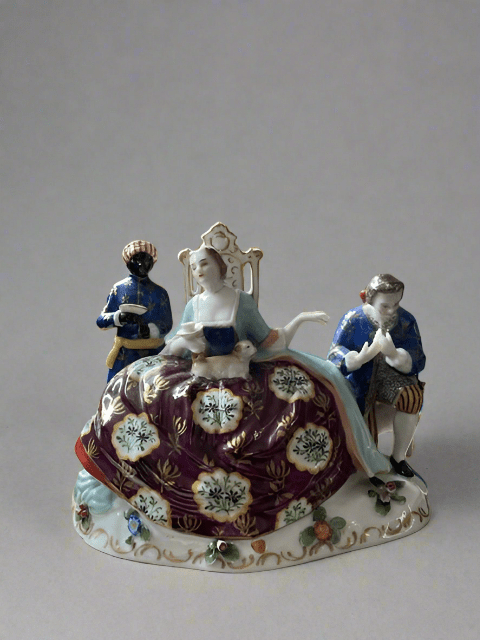 Porcelain Figural Group “The Handkiss” in the Manner of Meissen - Bon Ton goods