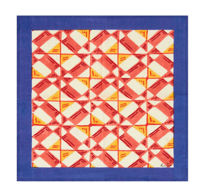 Positano Red Tiles Napkins | Lisa Corti - Bon Ton goods
