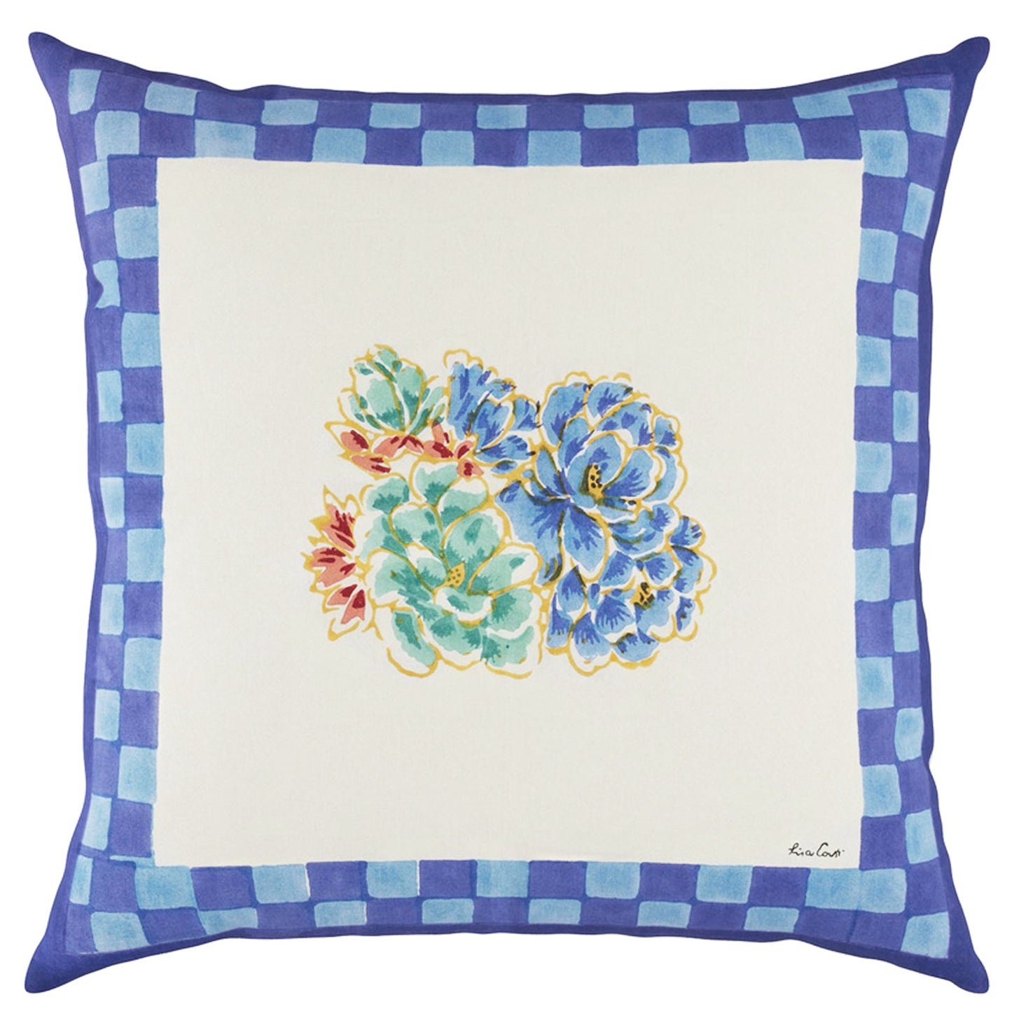 Positano Red Tiles Pillow Cushion Cover 60x60 | Lisa Corti - Bon Ton goods