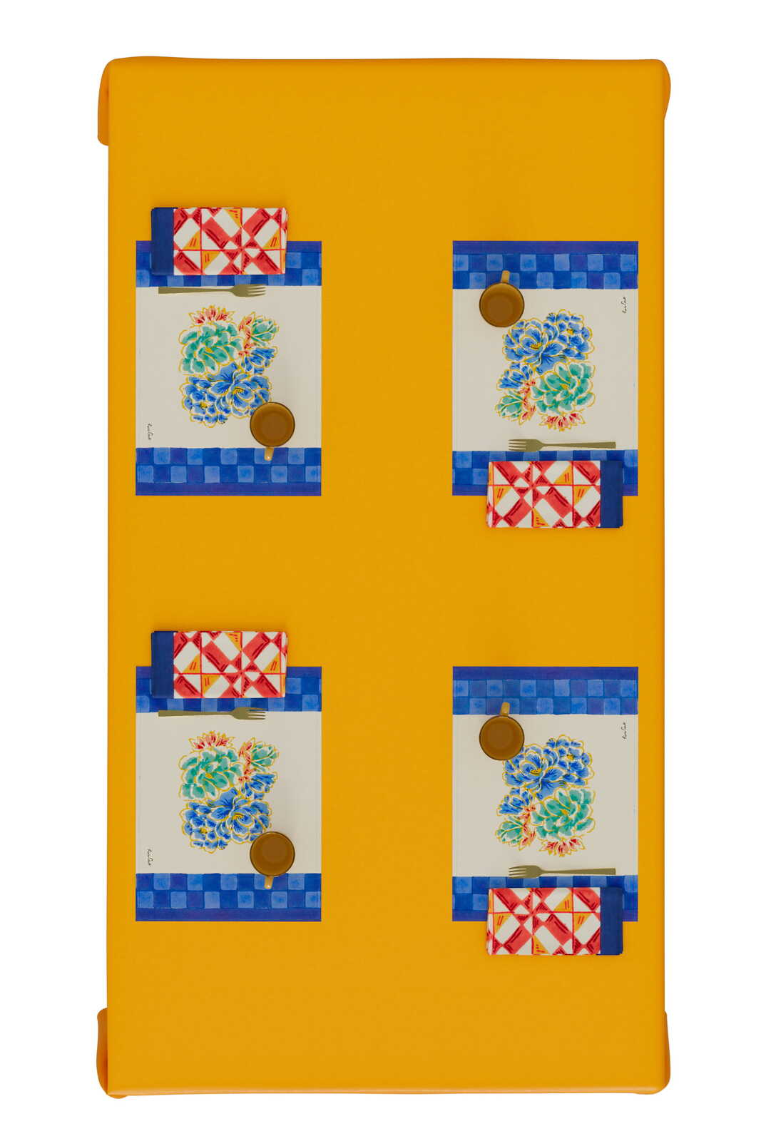 Positano Red Tiles Placemat | Lisa Corti - Bon Ton goods