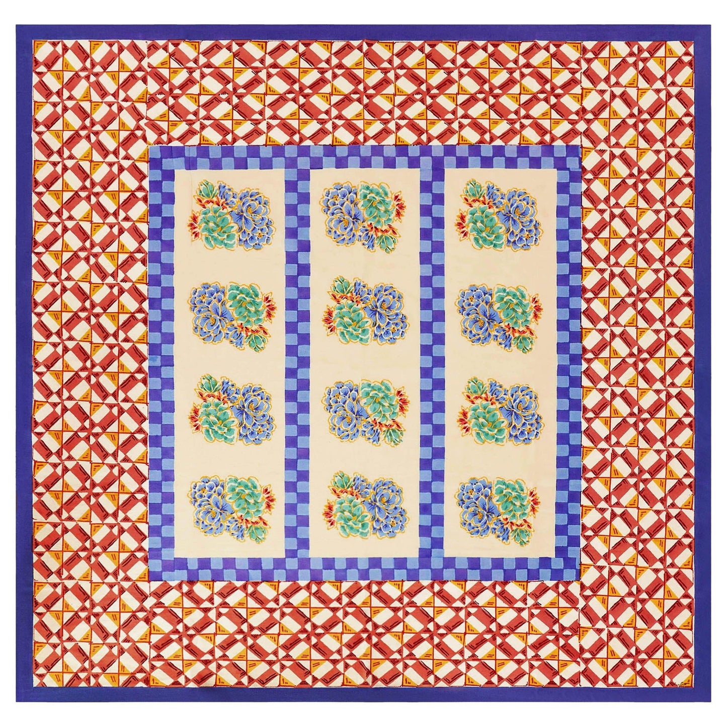 Positano Red Tiles - Tablecloth 180x180 | Lisa Corti - Bon Ton goods