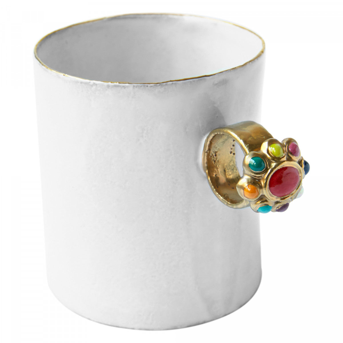 Blue Flower Ring Cup, Serena Carone by Astier de Villatte, official product view 11
