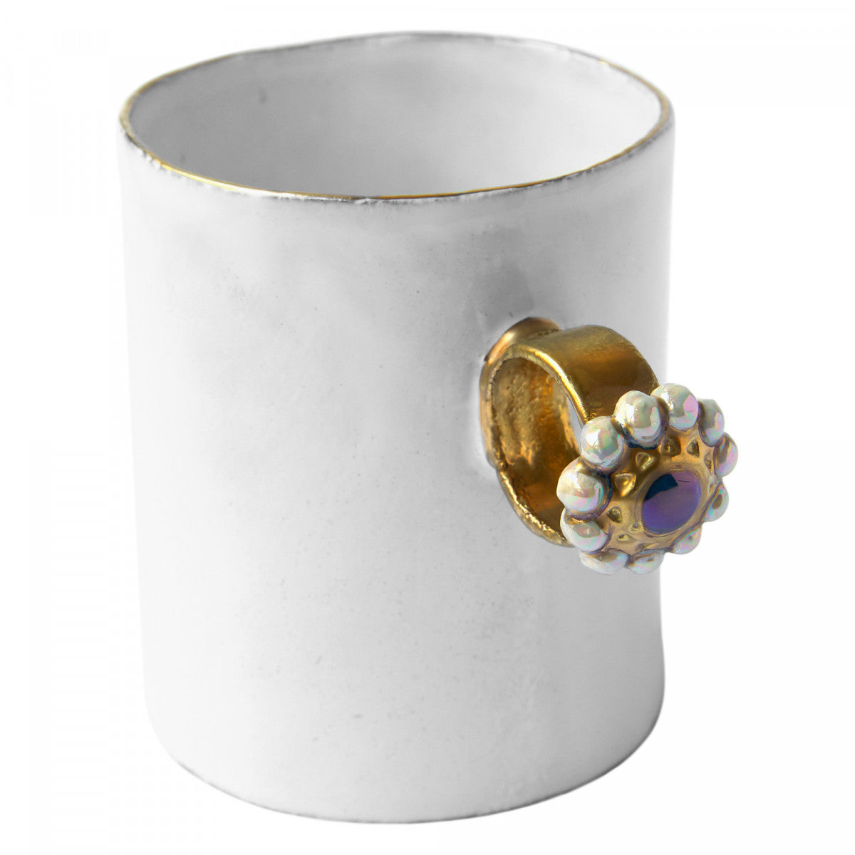 Blue Flower Ring Cup, Serena Carone by Astier de Villatte, official product view 10