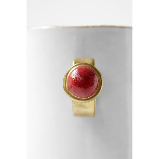Red Ring Cup, Serena Carone by Astier de Villatte, official product view 2