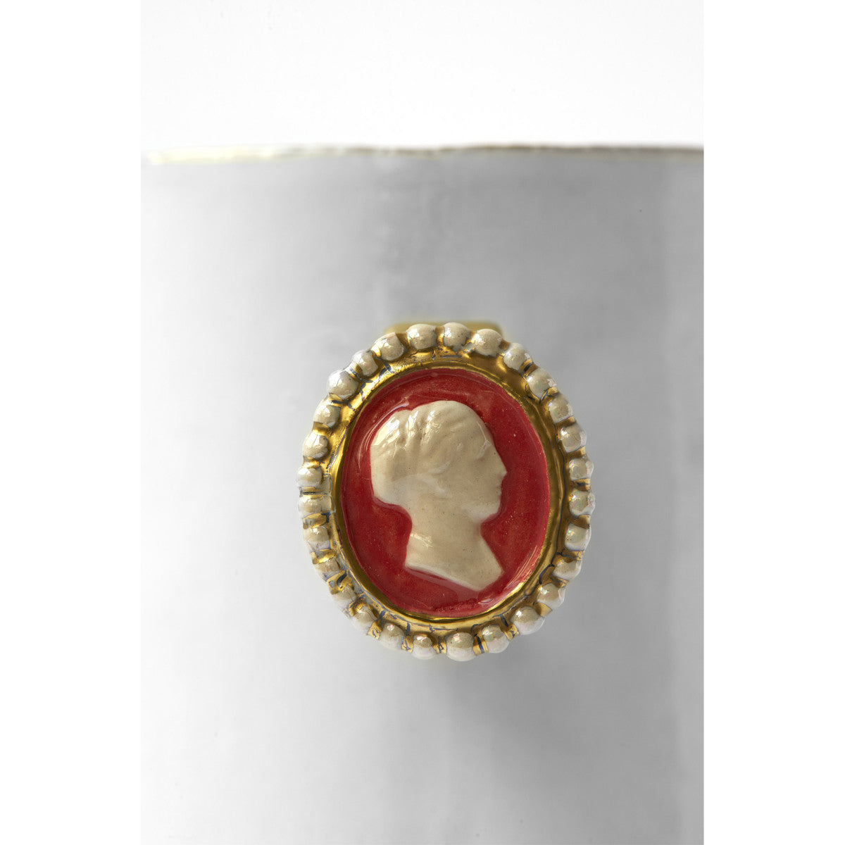 Woman's Head Cameo Ring Cup, Serena Carone by Astier de Villatte, official product view 2