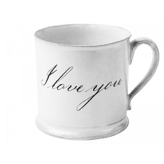 I Love You Mug, John Derian, set of 3 by Astier de Villatte