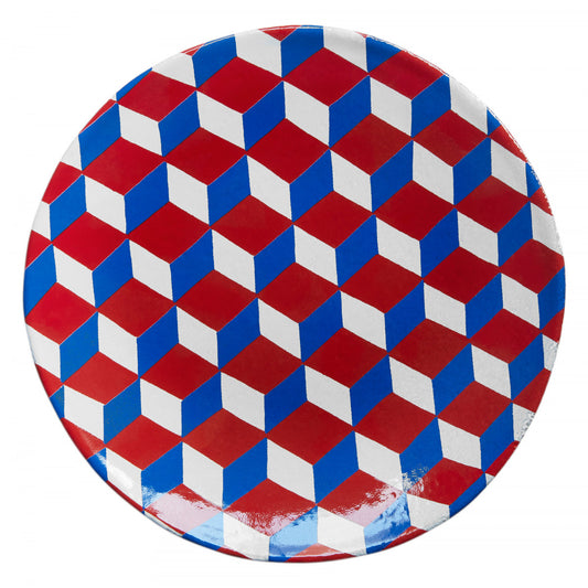 Commune de Paris Tricolore Cubes Plate, set of 6 by Astier de Villatte, official product view