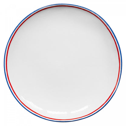 Commune de Paris Tricolore Dinner Plate, set of 6 by Astier de Villatte, official product view