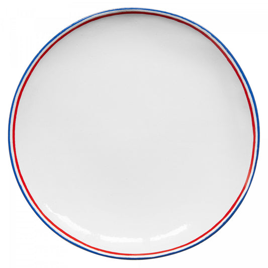 Commune de Paris Tricolore Dinner Plate, set of 6 by Astier de Villatte, official product view