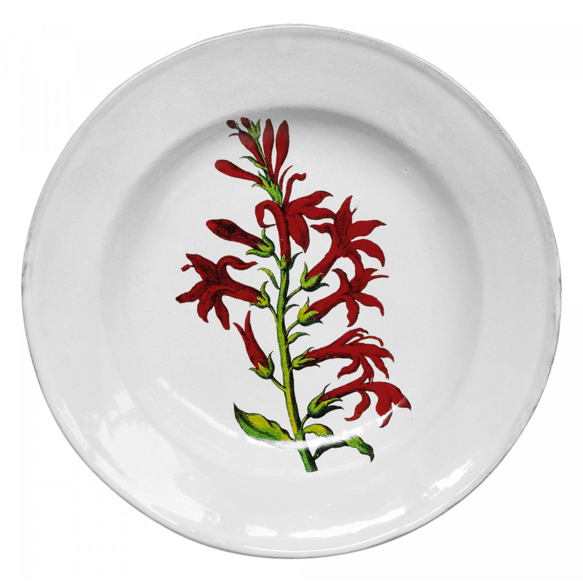John Derian Cardinal Flower Soup Plate, set of 6 by Astier de Villatte, official product view