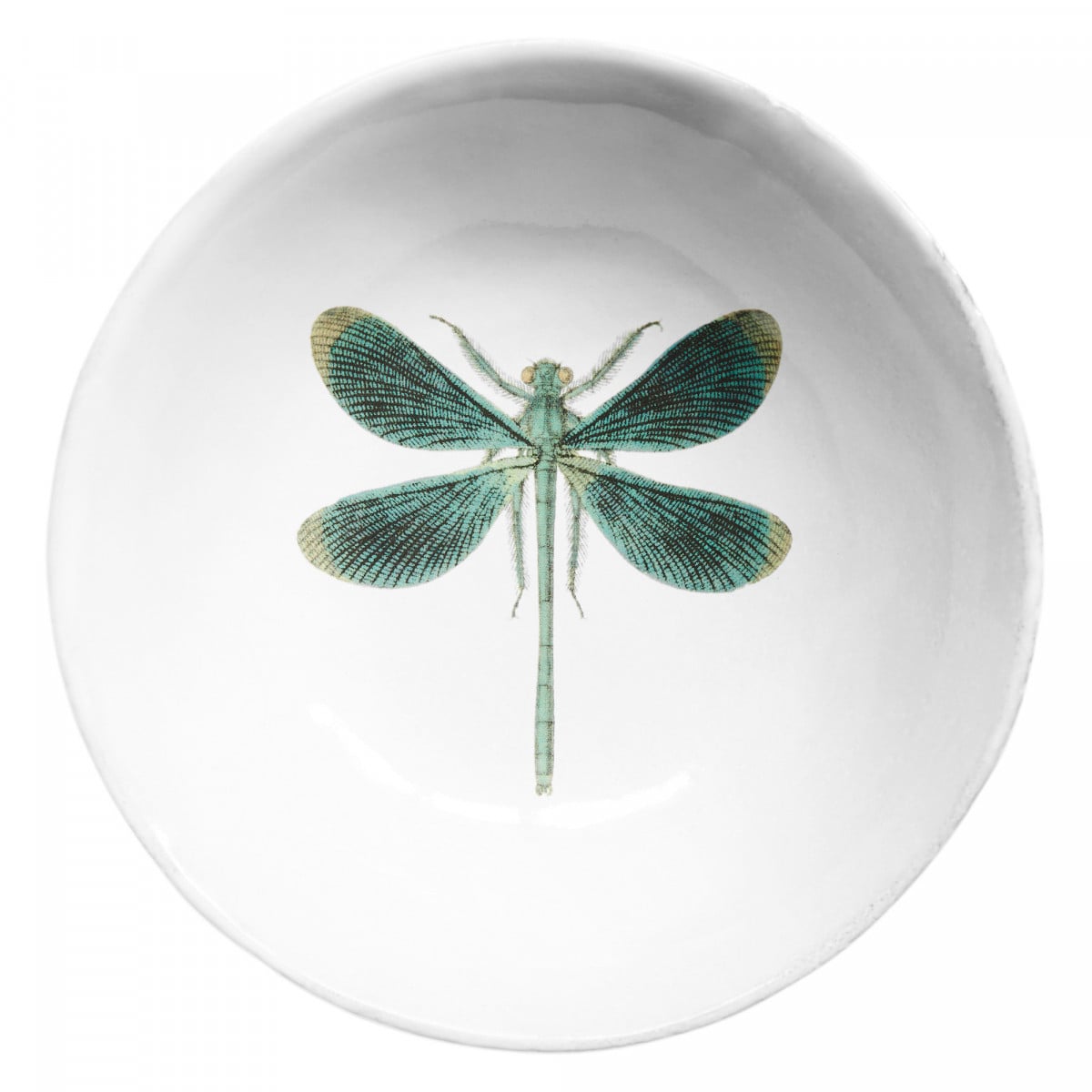 John Derian Dragonfly Small Soup Plate, set of 6 by Astier de Villatte, official product view