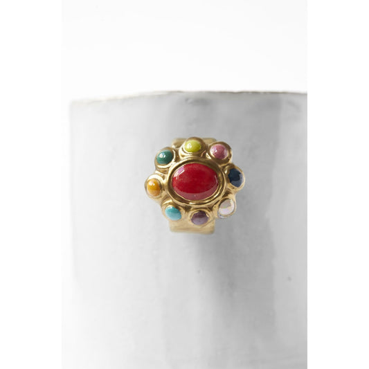 Red-Multicolour Ring Cup, Serena Carone by Astier de Villatte, official product view 2