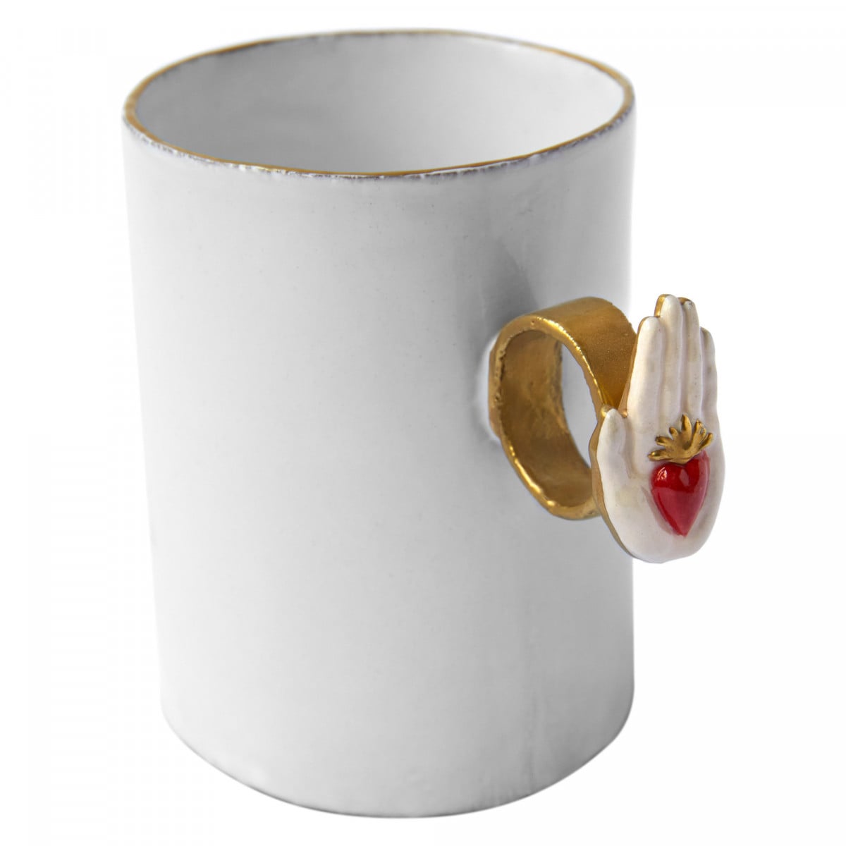 Pink Flower Ring Cup, Serena Carone by Astier de Villatte, official product view 5