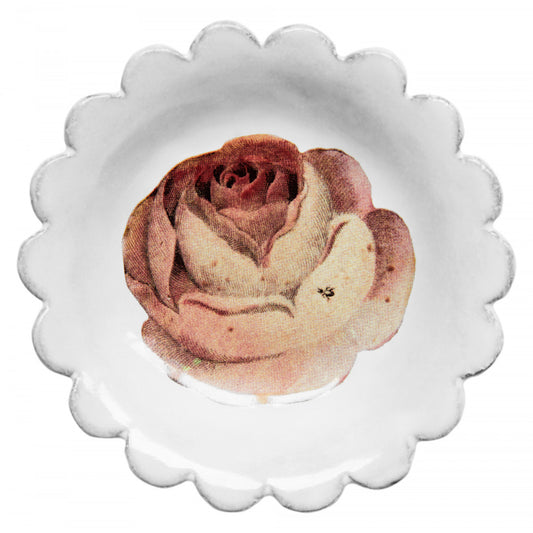 Small Rose and Insect Dish by Astier de Villatte, official product view 1