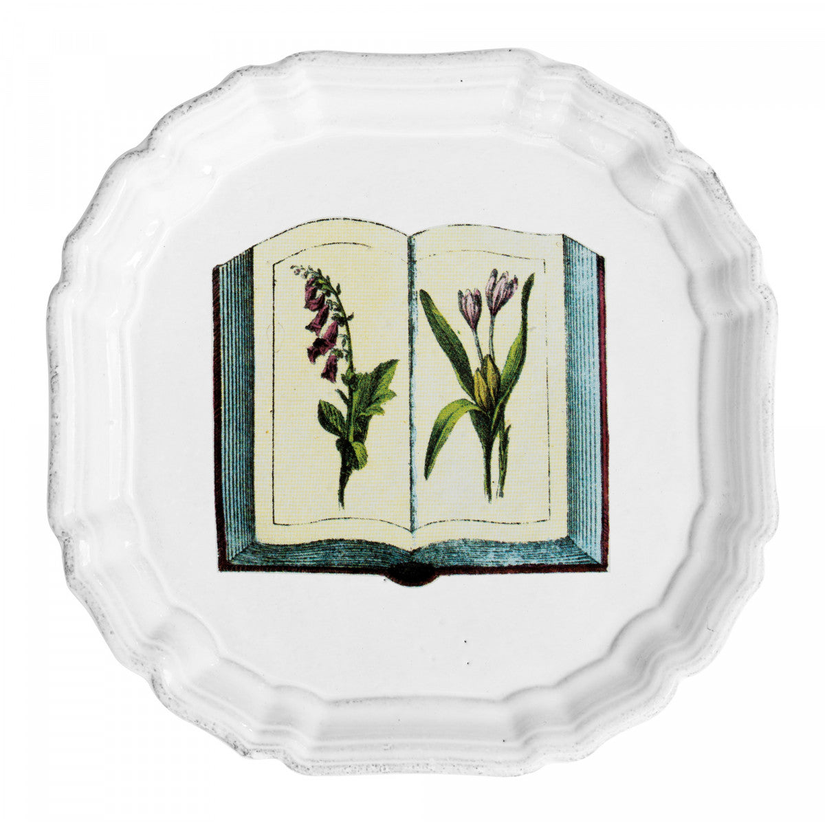 John Derian Small Floral Book Plate, set of 6 by Astier de Villatte, official product view