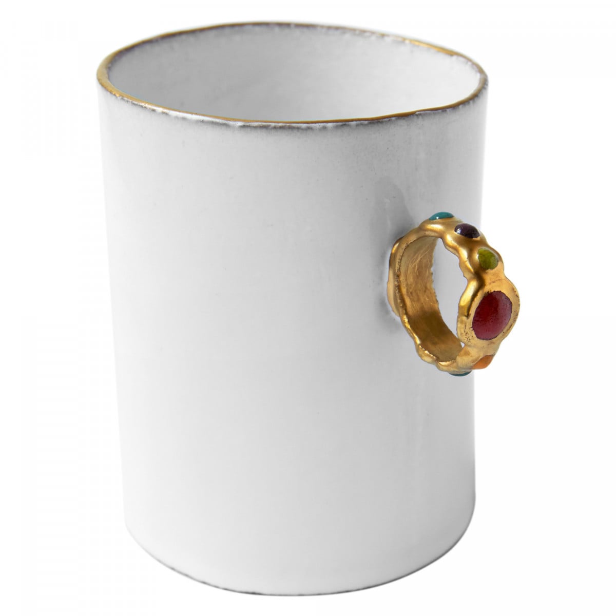 Fayum Portrait of Man Ring Cup, Serena Carone by Astier de Villatte, official product view 4