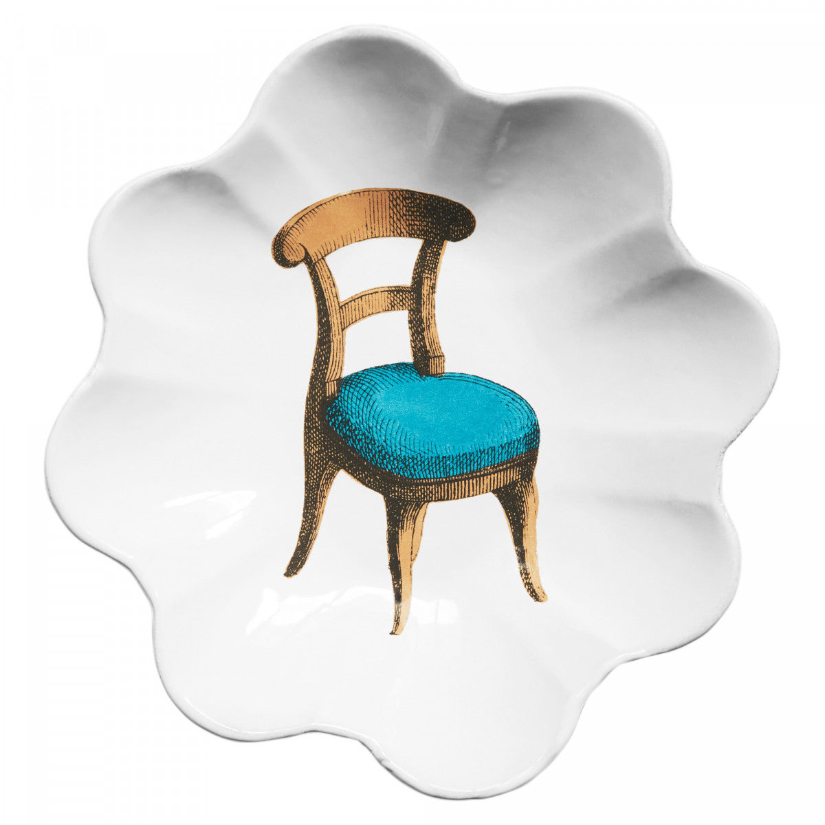 Round Chair Platter, John Derian by Astier de Villatte, official product view 1
