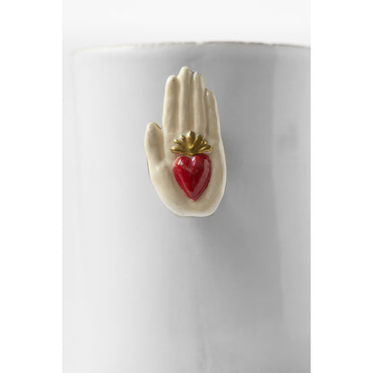 Heart on Hand Ring Cup, Serena Carone by Astier de Villatte, official product view 2