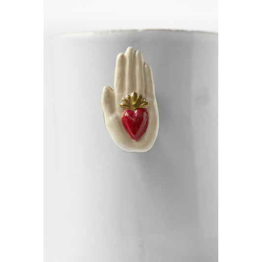Heart on Hand Ring Cup, Serena Carone by Astier de Villatte, official product view 2