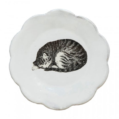 John Derian Sleeping Cat Dish by Astier de Villatte, official product view 1