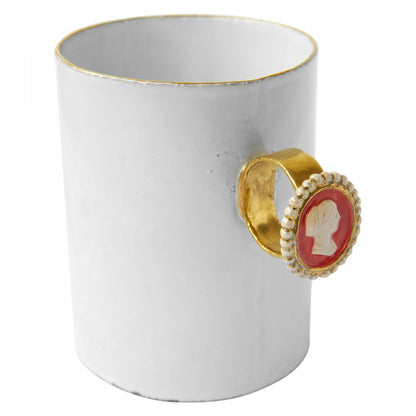 Blue Flower Ring Cup, Serena Carone by Astier de Villatte, official product view 7