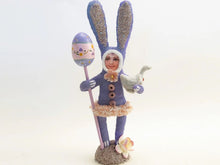 Load image into Gallery viewer, Purple Bunny Child Figure - Vintage by Crystal - Bon Ton goods
