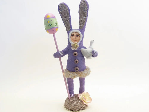 Purple Bunny Child Figure - Vintage by Crystal - Bon Ton goods