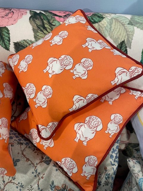 Queen Lauren Cushion (Orange) - Bon Ton goods