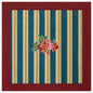 Queen Stripes Bouquet Peacock - Tablecloth 110X110 | Lisa Corti - Bon Ton goods