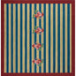 Queen Stripes Bouquet Peacock Tablecloth - 220X350 | Lisa Corti - Bon Ton goods
