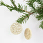 Quilled Ball Christmas Ornaments, Natural, Set of 2 - Bon Ton goods
