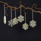 Quilled Swedish Snow Ornament, 6-pack | Christmas Ornament - Bon Ton goods