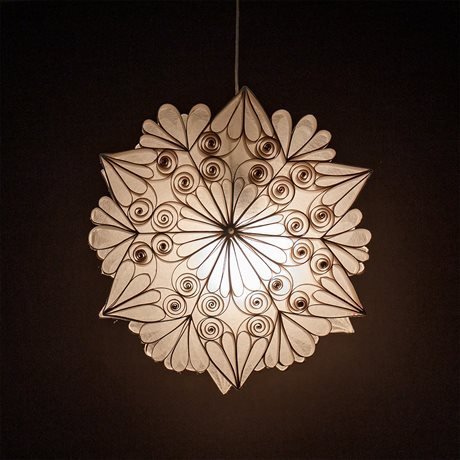 Quilted Advent Star, White by A World of Craft, Swedish-designed handmade Christmas decoration