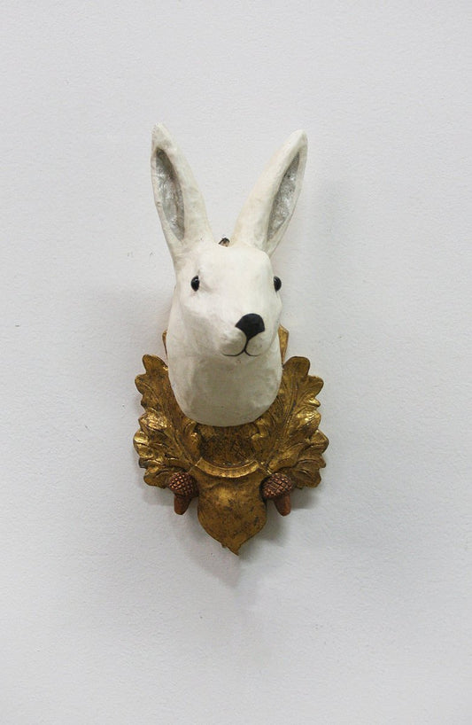 Rabbit and Oak Plaque - White - Bon Ton goods