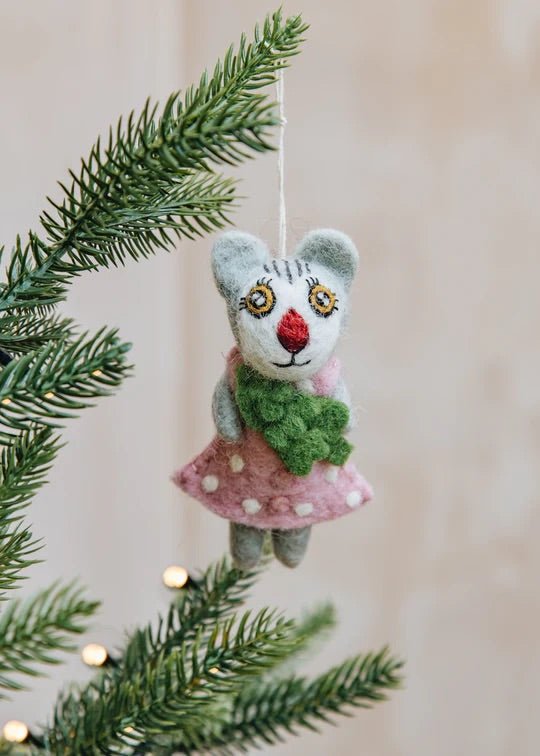 Raccoon with Fir - Christmas ornament | Christmas Ornament - Bon Ton goods
