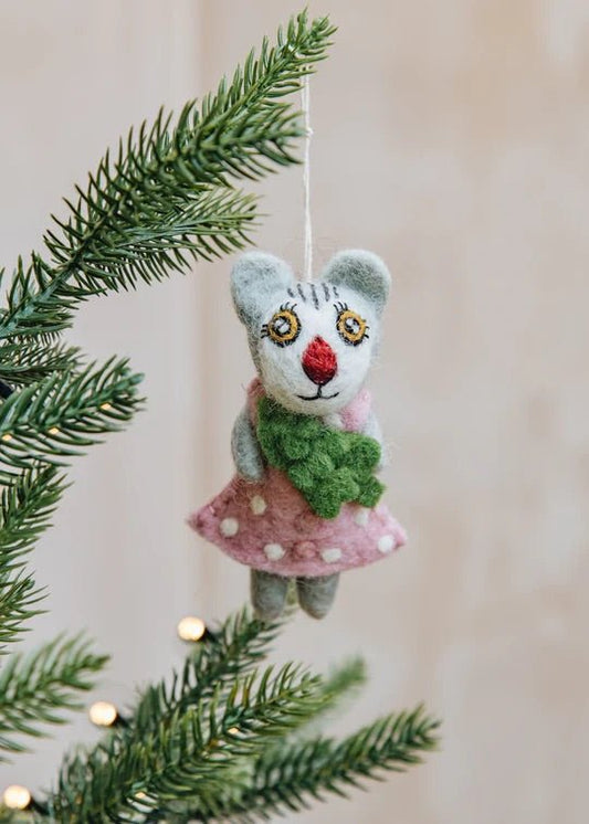 Raccoon with Fir - Christmas ornament | Christmas Ornament - Bon Ton goods