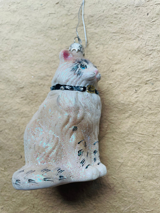Ragdoll Cat Glass Ornament - Bon Ton goods